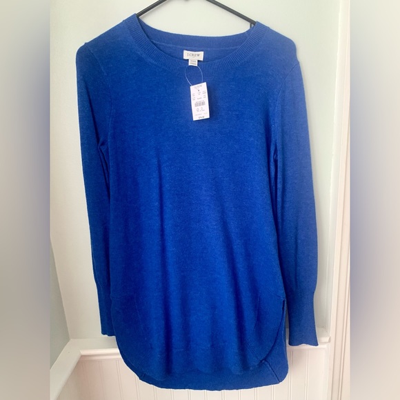 NWT JCrew Women’s Tunic Sweater in Blue Size XXS - Picture 2 of 4